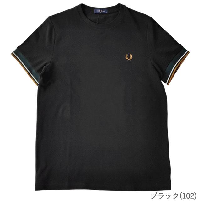フレッドペリー ブラック Tシャツ　レディース新品 未使用　サイズ8 FRED PERRY（フレッドペリー） tシャツ 「FRED PERRY」TIPPED CUFF