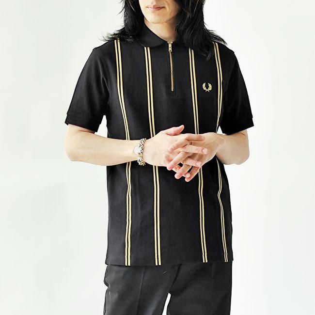 希少✨️FRED PERRY　ポロシャツ Lsize　ハーフジップ　黒 The Fred Perry Shirt - G12(8 157：BLACK / CHAMPAGNE): | FRED PERRY