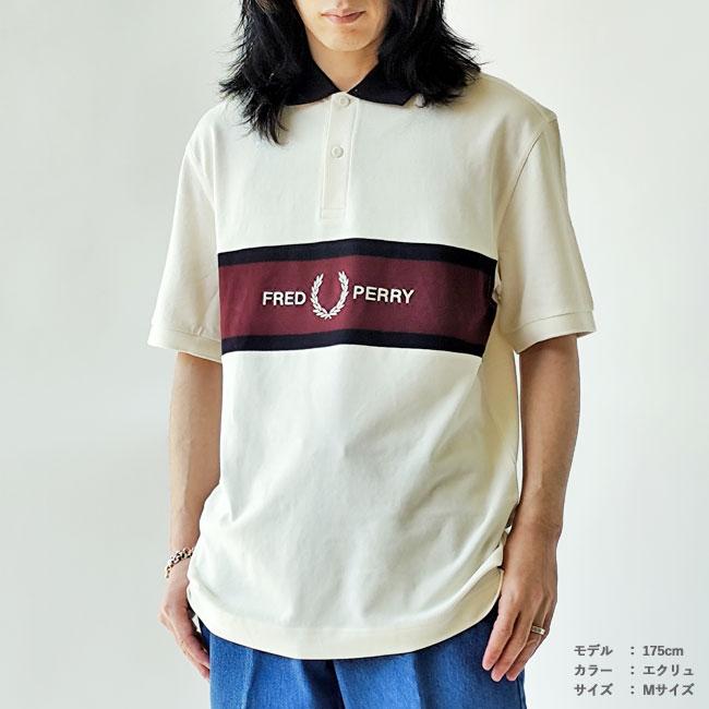 FRED PERRY（フレッドペリー） ポロシャツ エンブロイダ パネル メンズ