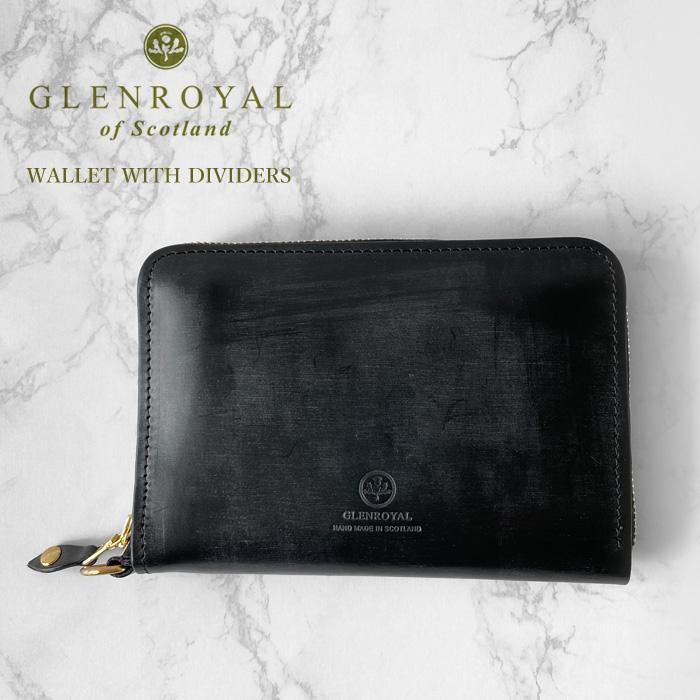 GLENROYAL（グレンロイヤル） 二つ折り 財布 ラウンドファスナー