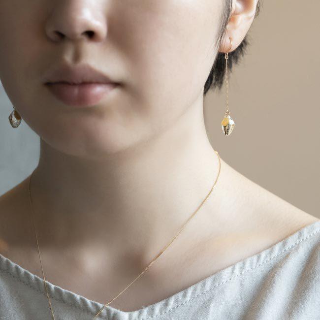 o*i様 ハリオ ランプワークファクトリー ピアス ストーン K10 ガラス製 HARIO Lampwork Factory ハリオ ランプワークファクトリー