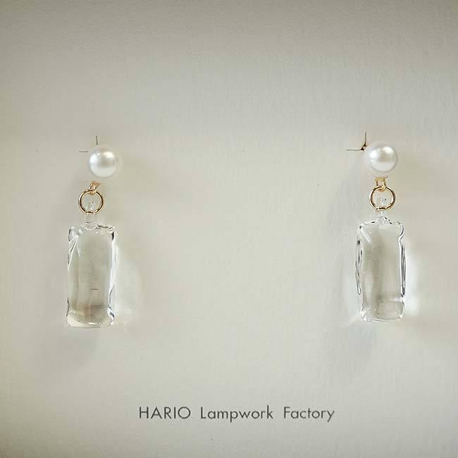 ハリオ ランプワークファクトリー ピアス ファセットパール K10 アコヤ真珠 ガラス 10金 HARIO Lampwork Factory HAPR-FP-P-K10｜j-piaplus｜05