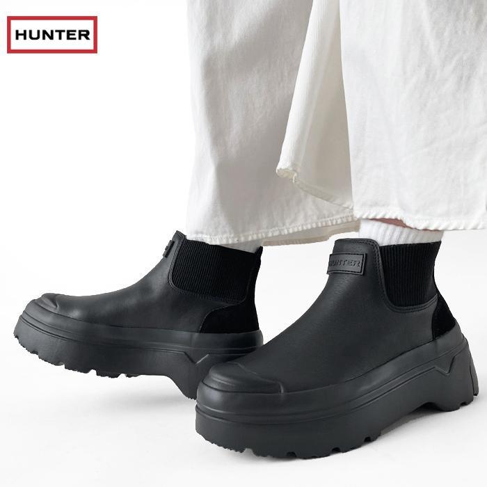 HUNTER サイドゴア ブーツ 本革 ハンター レディース (正規代理
