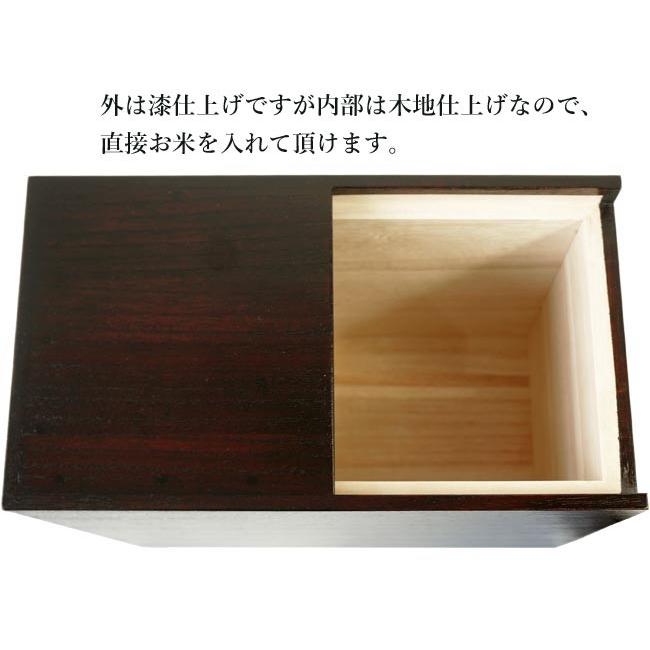 Iwayado craft 岩谷堂クラフト 米びつ 3kg 漆塗仕上げ 木製 漆