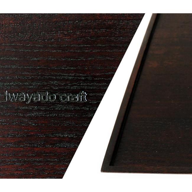 Iwayado craft 岩谷堂クラフト お盆 四角 トレー トレイ 木製 漆塗り プレート Lサイズ PLATE LARGE 漆 33cm×30cm 会席膳 長角膳 和風 お膳 おしゃれ 和食器｜j-piaplus｜08