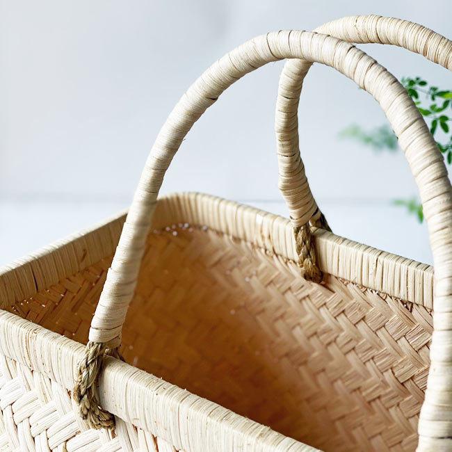かごや 籐 市場かご 籐かご かごバッグ エコバッグ ラタン バスケット