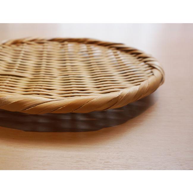 かごや 丸盆ざる 21cm ざる 竹 おしゃれ 盆ざる 竹/藤 天然素材
