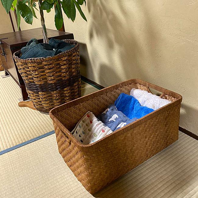 国産山葡萄　カゴ　バスケット 純国産山葡萄かごバッグ】一点物 純国産 みだれ編み – こっとん