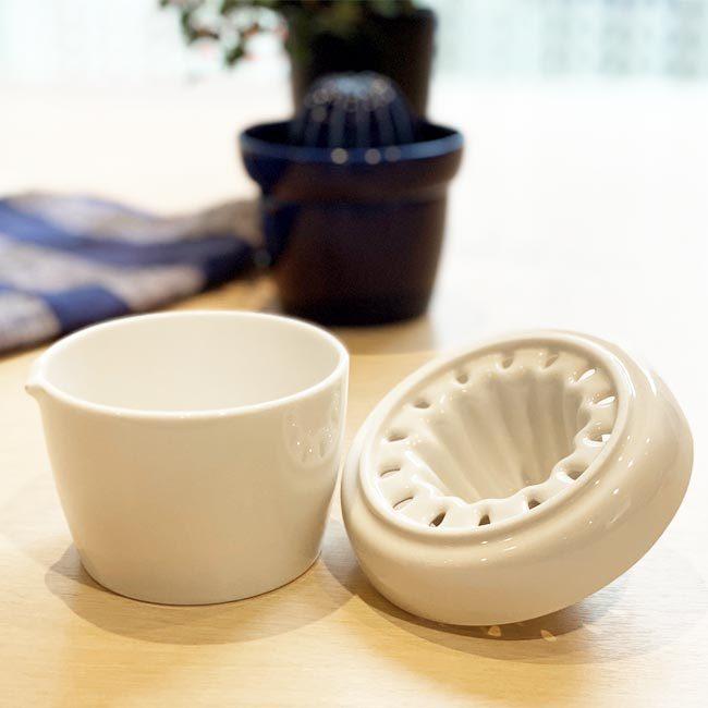 かもしか道具店 レモンのしぼり器 レモン絞り器 陶器製 レモン搾り