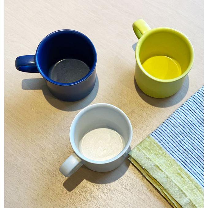 かもしか道具店 マグ 白/青/黄 マグカップ 250ml 半磁器 コップ