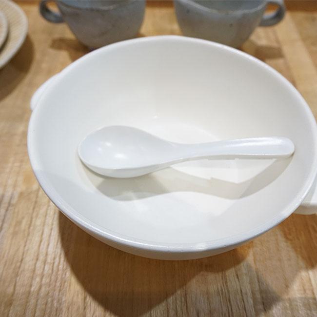 かもしか道具店 レンゲスプーン 白 (2個セット) 陶器 れんげ レンゲ