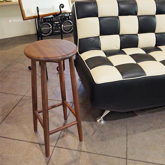 Latree ラトレ カウンタースツール ウォルナット 高さ65cm 無垢の家具