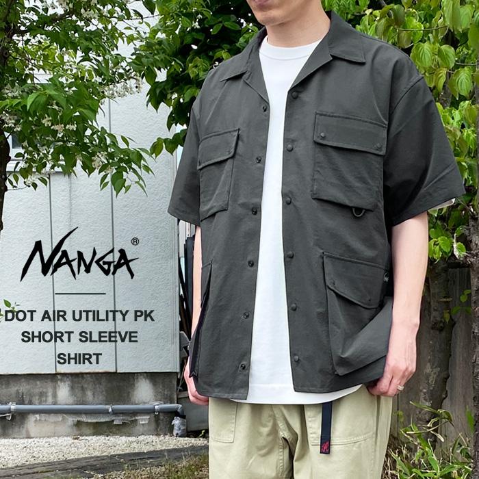 NANGA (SALE)ナンガ シャツ メンズ DOT AIR UTILITY PK SHORT SLEEVE 