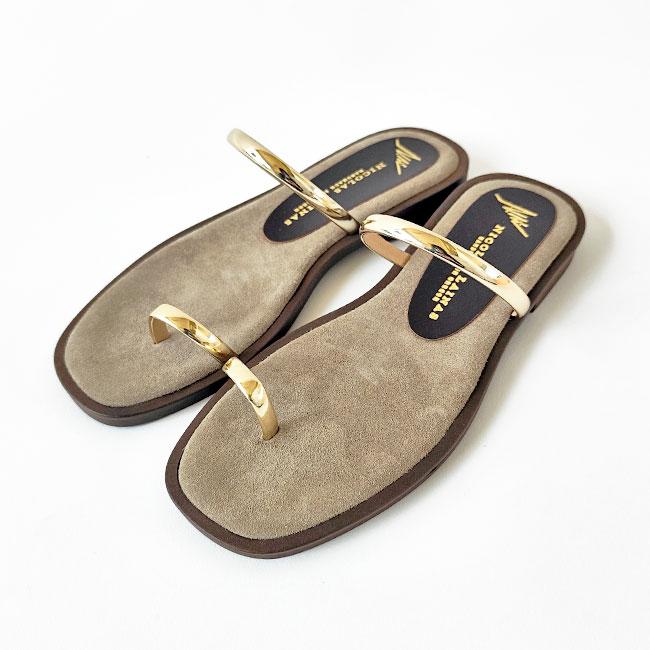 NICOLAS LAINAS フラットサンダル C13LT 23-23.5cm NICOLAS LAINAS サンダル 「NICOLAS LAINAS」フラットサンダル