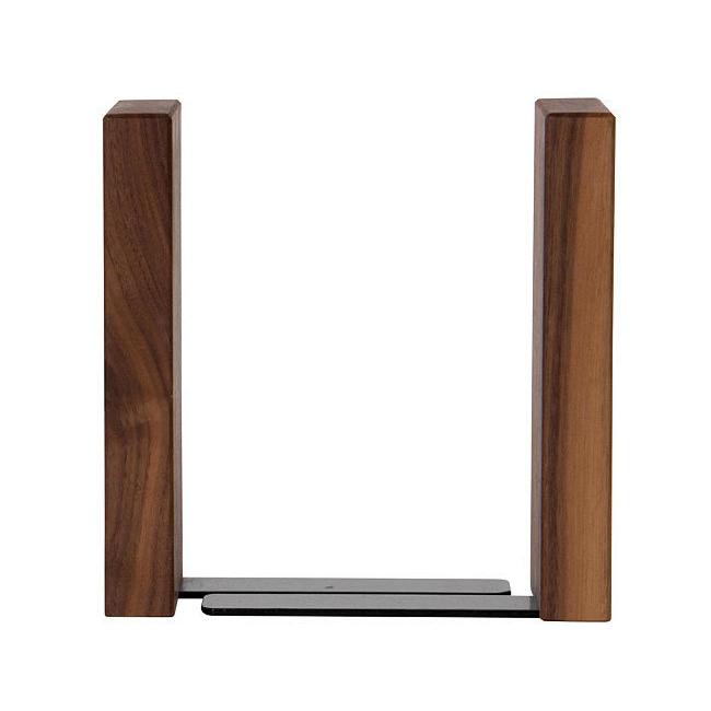 ブックエンド 2 #WN ウォルナット 天然木 木製 本立て ブックスタンド