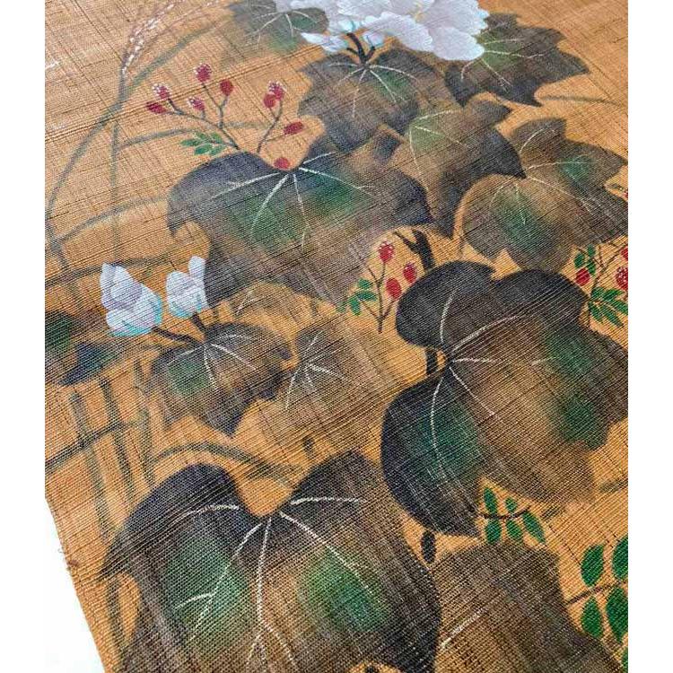 京都洛柿庵 手描きタペストリー 秋草 45×120cm タペストリー 手 京都洛柿庵 手描きタペストリー 秋草 45×120cm タペストリー 手