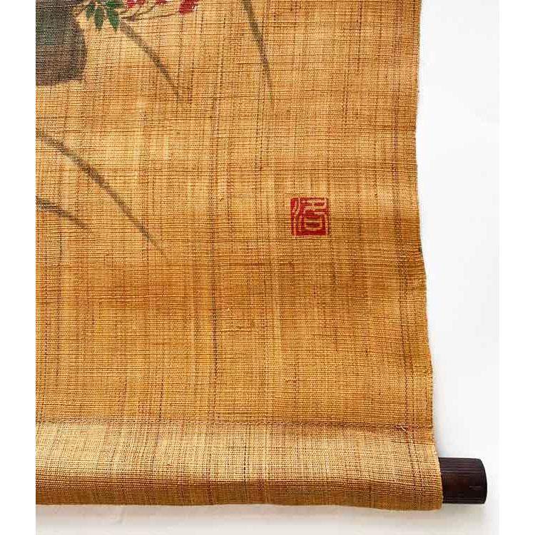 京都洛柿庵 手描きタペストリー 秋草 45×120cm タペストリー 手 京都洛柿庵 手描きタペストリー 秋草 45×120cm タペストリー 手