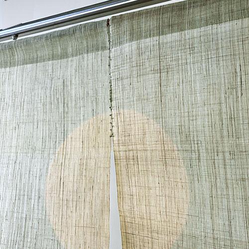 京都洛柿庵 洛粋 のれん 秋七草 88×150cm 洛粋手描きのれん 手染め麻