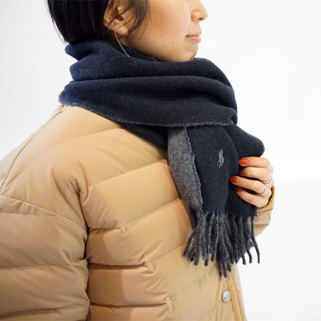 POLO RALPH LAUREN ラルフローレン マフラー リバーシブル ワン 