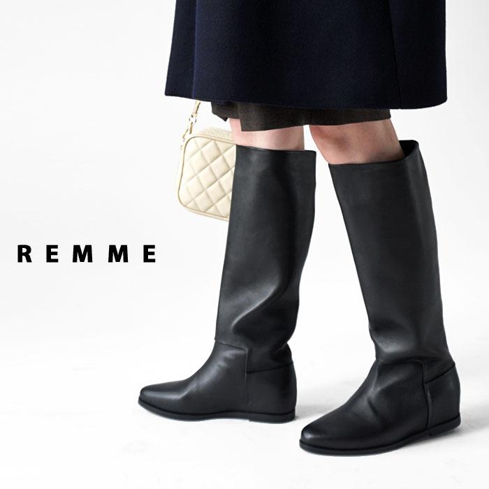 REMME レメ ロングブーツ レディース Wedge-Heel Long Boots REMME レメ ロングブーツ レディース Wedge-Heel Long Boots