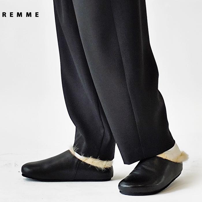REMME（レメ） ファー サンダル スリッパ サボ ラビットファー