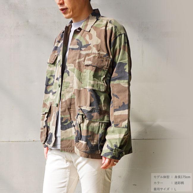 ROTHCO ロスコ ミリタリーシャツ ジャケット レディース メンズ 長袖 BDU シャツジャケット 迷彩 ウッドランド カモ柄 ビンテージ加工 BDSH-OZONE｜j-piaplus｜06