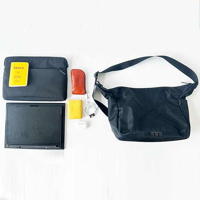 Samsonite RED サムソナイト レッド ショルダーバッグ メーカー3年保証