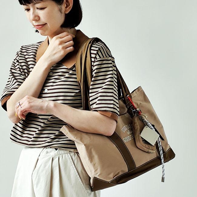 ストーリー story. トート バッグ PL GOOD CHARACTER TOTE L トートバッグ レディース ギャザーハンドル 2Way ショルダー キーチャーム 3A-1858-4の画像