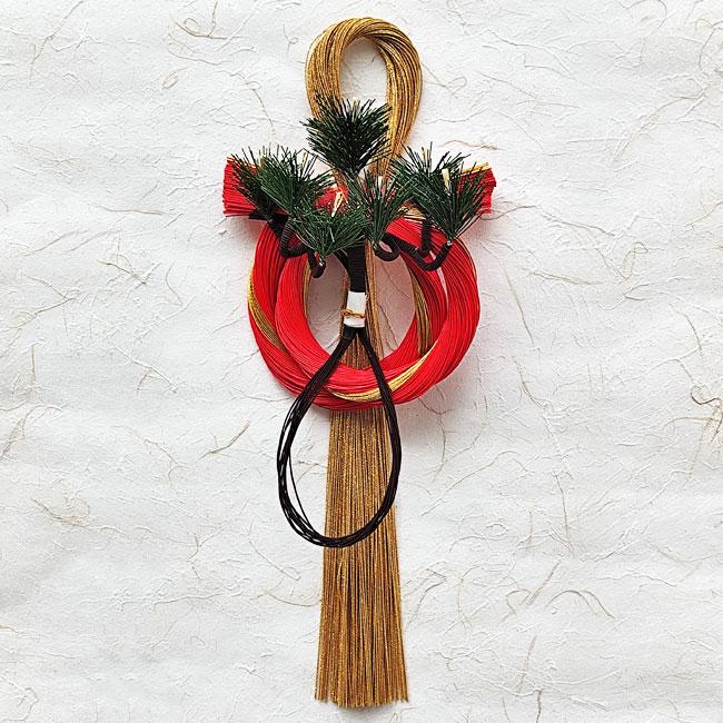 スタジオガラ Studio GALA HALE 根引松金輪飾り お正月飾り 紅 金赤