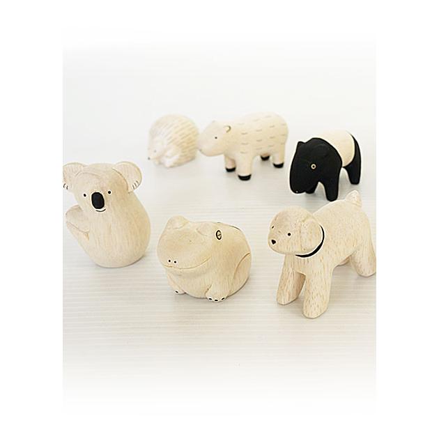T-LABO T-Lab ティーラボ ぽれぽれ動物 木彫り ミニチュア アニマル