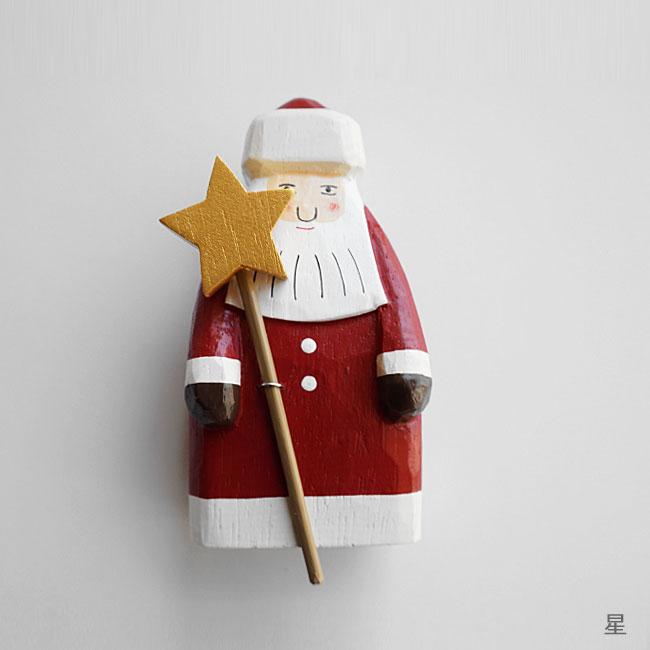 T-LABO クリスマス 雑貨 置物 サンタクロース クラシックサンタ 木製