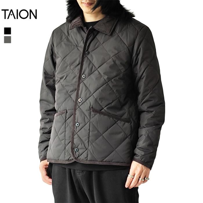 TAION（タイオン） ダウン キルティング ジャケット シティ パイピング