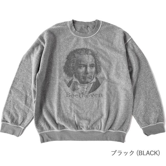 ベートーヴェン プリント グレー スウェット THRIFTY LOOK スリフティールック スウェット トレーナー メンズ