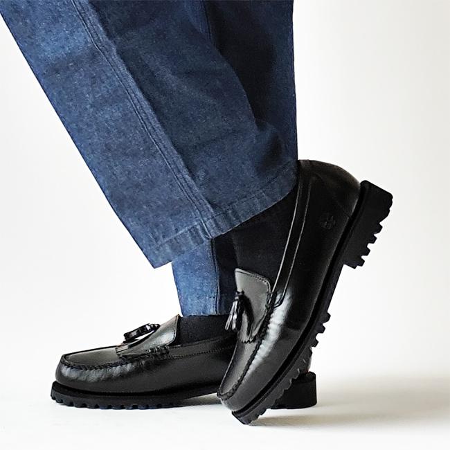 ティンバーランド Timberland タッセル ローファー シューズ AUTHENTIC LOAFER SHOE オーセンティック ローファー メンズ ブラック 25.5cm-27.0cm 0A2MSC W02の画像