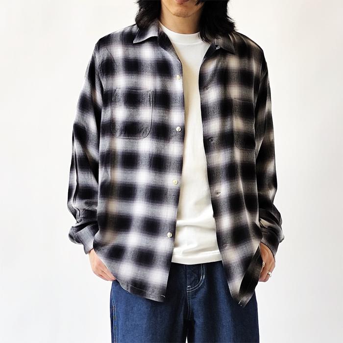 Towncraft 長袖シャツ ブラック・ホワイトチェック Towncraft 長袖シャツ ブラック・ホワイトチェック セール