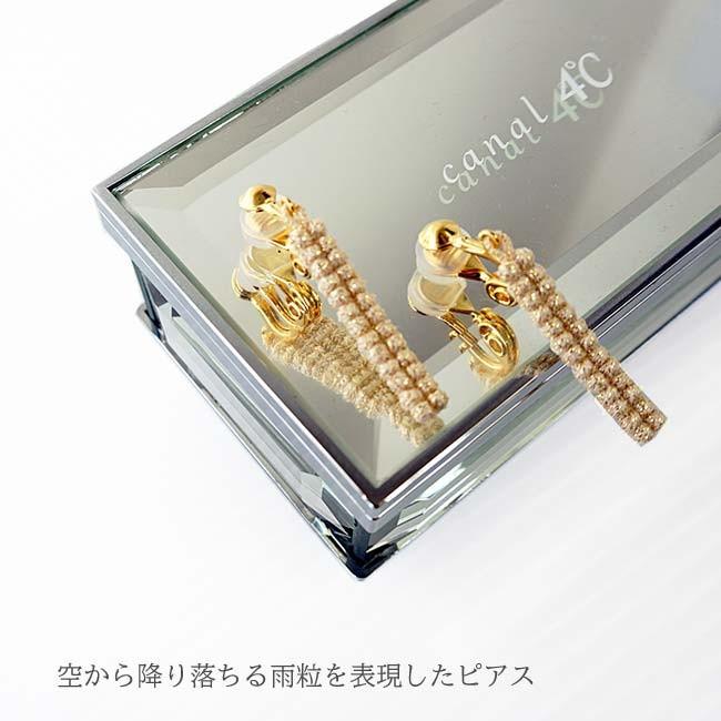 000 TRIPLE O トリプル オゥ ドロップ イヤリング キュプラ メタリック
