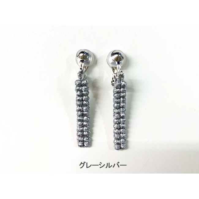000 TRIPLE O トリプル オゥ ドロップ イヤリング キュプラ メタリック