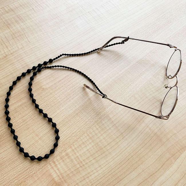 000 TRIPLE O トリプル オゥ グラスコード メガネチェーン キュプラ 軽量 70cm シリコンゴム留め具 眼鏡チェーン メガネストラップ GC001(ネコポス対象)の画像