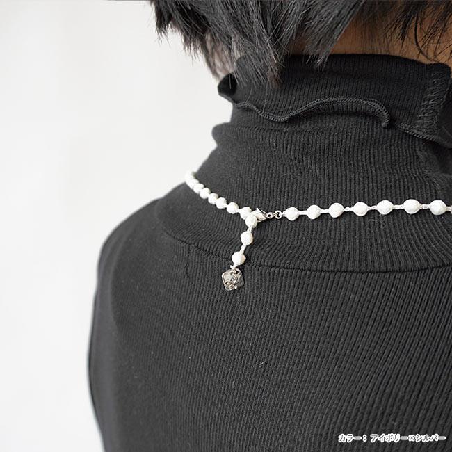 000 TRIPLE O トリプル オゥ ネックレス レディース スフィア カラー つけ襟タイプ キュプラ 糸玉 ボール 珠 26cm Sphere necklace (NE003)(ゆうパケット対象)｜j-piaplus｜08