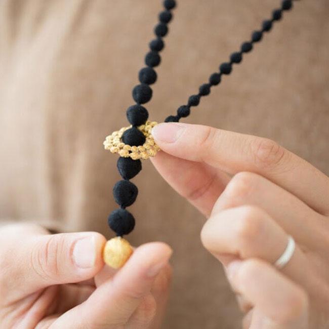 000 TRIPLE O トリプル オゥ ネックレス レディース スフィア シルク