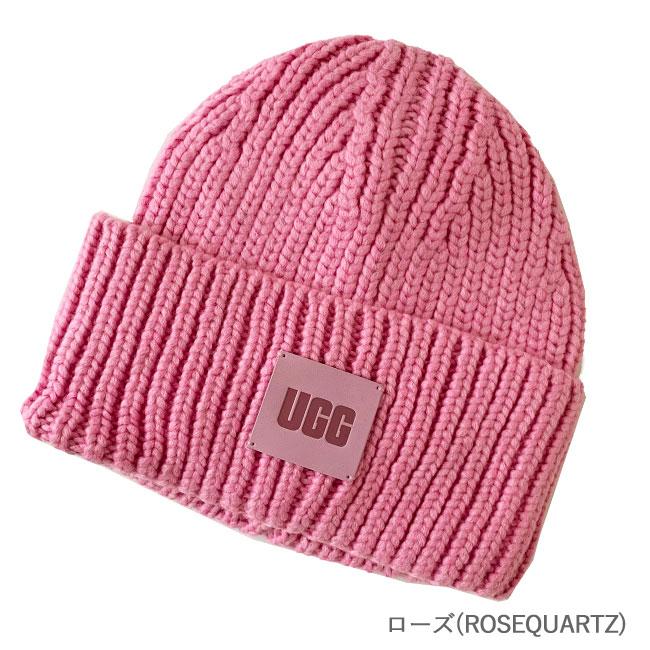 UGG アグ ニットキャップ レディース W CHUNKY RIB BEANIE LOGO UGG アグ ニットキャップ レディース W CHUNKY RIB BEANIE LOGO