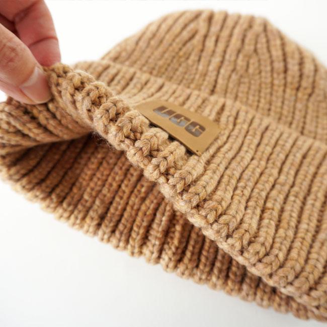 UGG アグ ニットキャップ レディース W CHUNKY RIB BEANIE LOGO UGG アグ ニットキャップ レディース W CHUNKY RIB BEANIE LOGO