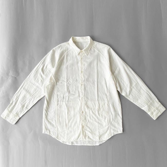 うなぎの寝床 think futu シャツ 白 レディース メンズ 長袖 無地 