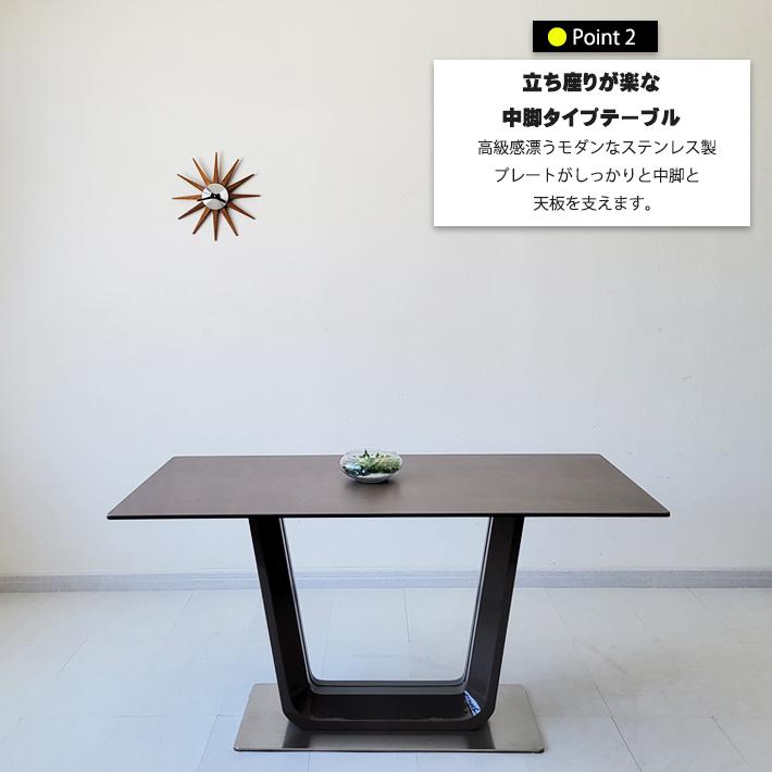 ダイニングテーブルセット 150cm幅 セラミック セラミックテーブルセット 150BQMRWH 4人用 高級 グレー ホワイト PU ハイバック 強化ガラス キズに強い 耐熱_5