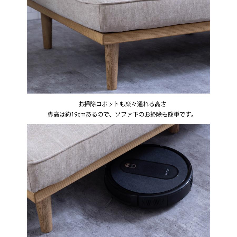アイランドソファ １人掛け ２人掛け 1P 2P ソファー nora. 関家具 ナチュラル おしゃれ ソファベッド ソファセット ファブリック アッシュ カバーリング_9