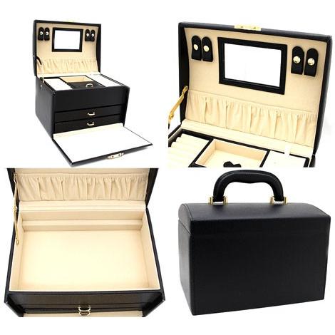 ジュエリーボックス JewelryBox 宝石箱 JB-8200 ブラック×ゴールド