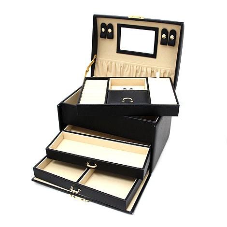 ジュエリーボックス JewelryBox 宝石箱 JB-8200 ブラック×ゴールド