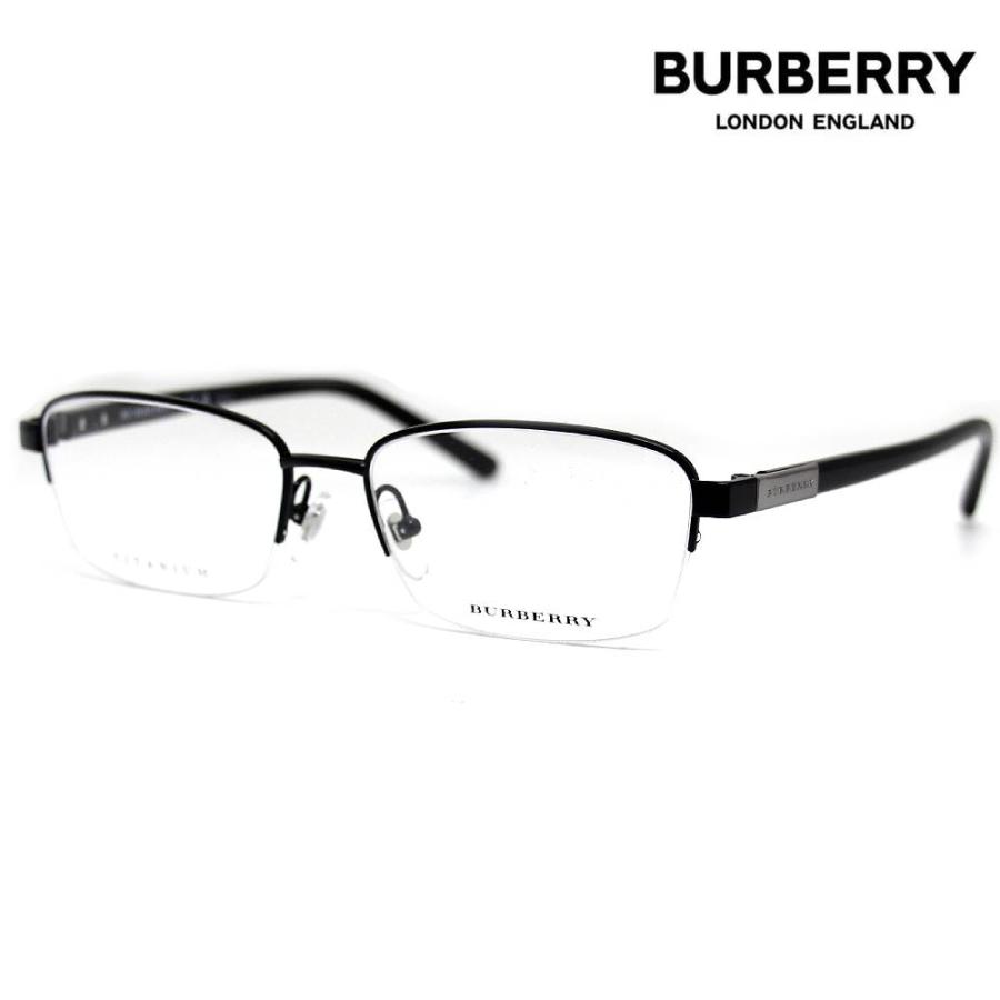 BURBERRY バーバリー BE1288TD 1001 55 OPTICS 伊達眼鏡 メガネフレーム チタンフレーム スクエアシェイプ ブラック ローブリッジフィット メンズ 正規品 新品