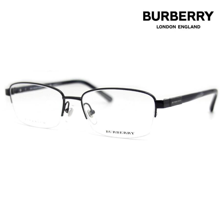 BURBERRY バーバリー BE1288TD 1091 55 OPTICS 伊達眼鏡 メガネフレーム チタンフレーム スクエア ダークグレー ローブリッジフィット メンズ 正規品 新品