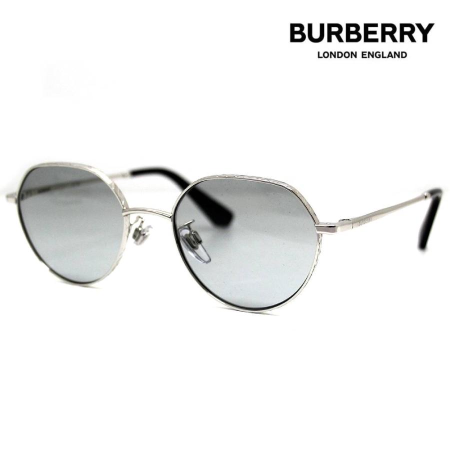 BURBERRY バーバリー BE3173D 100587 51 サングラス アイウェア ラウンドシェイプ ローブリッジフィット シルバー ライトグレー レディース  正規品 新品